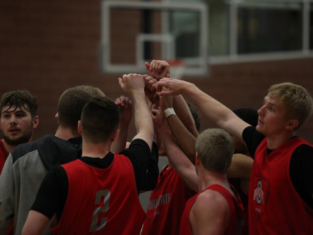 Wide Shot of Men's Basketball Club