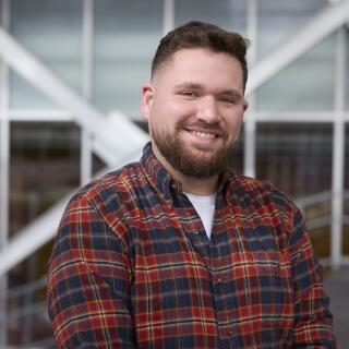 Male, brown hair, beard