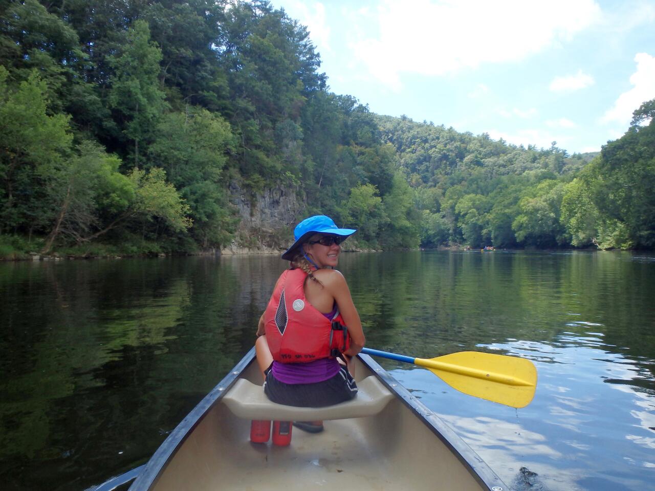 Student in Canoe