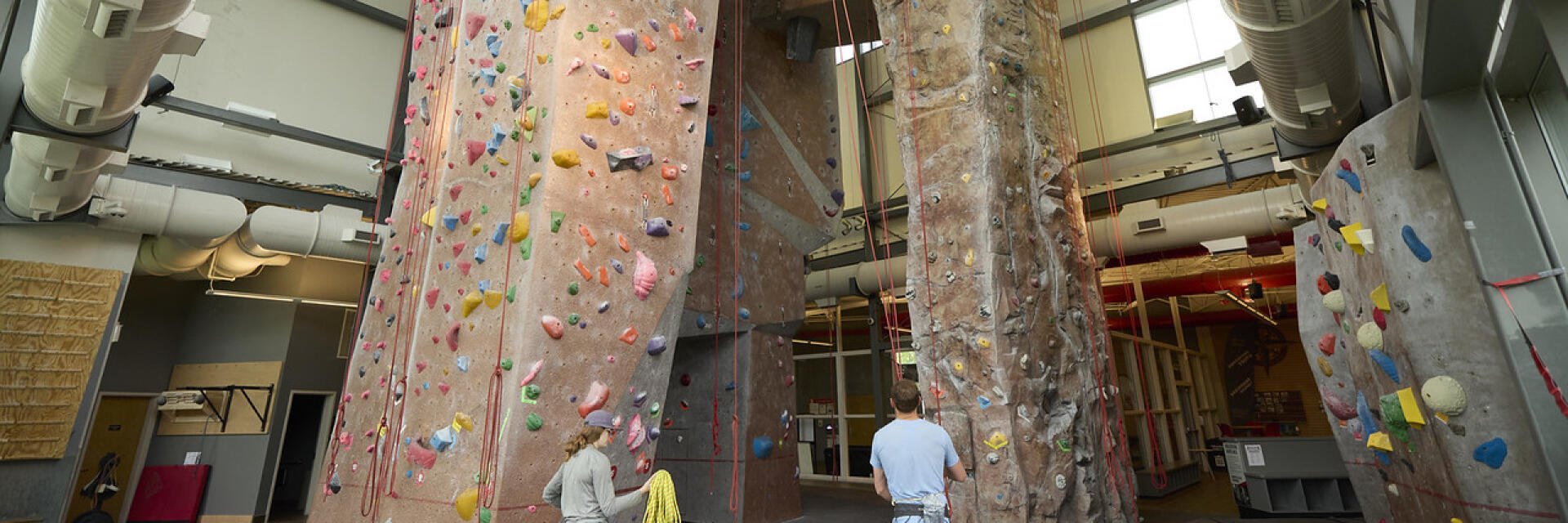 Wide Shot of OAC Climbing Wall