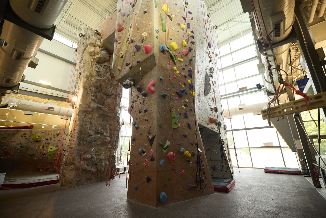 Wide Shot of OAC Climbing Wall