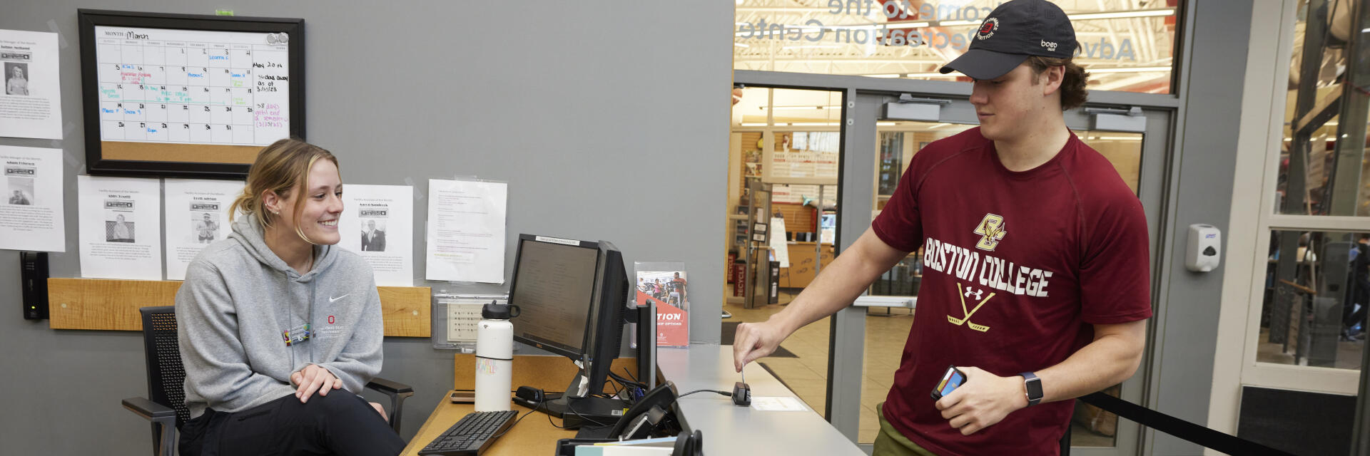 Individual swiping into rec facility