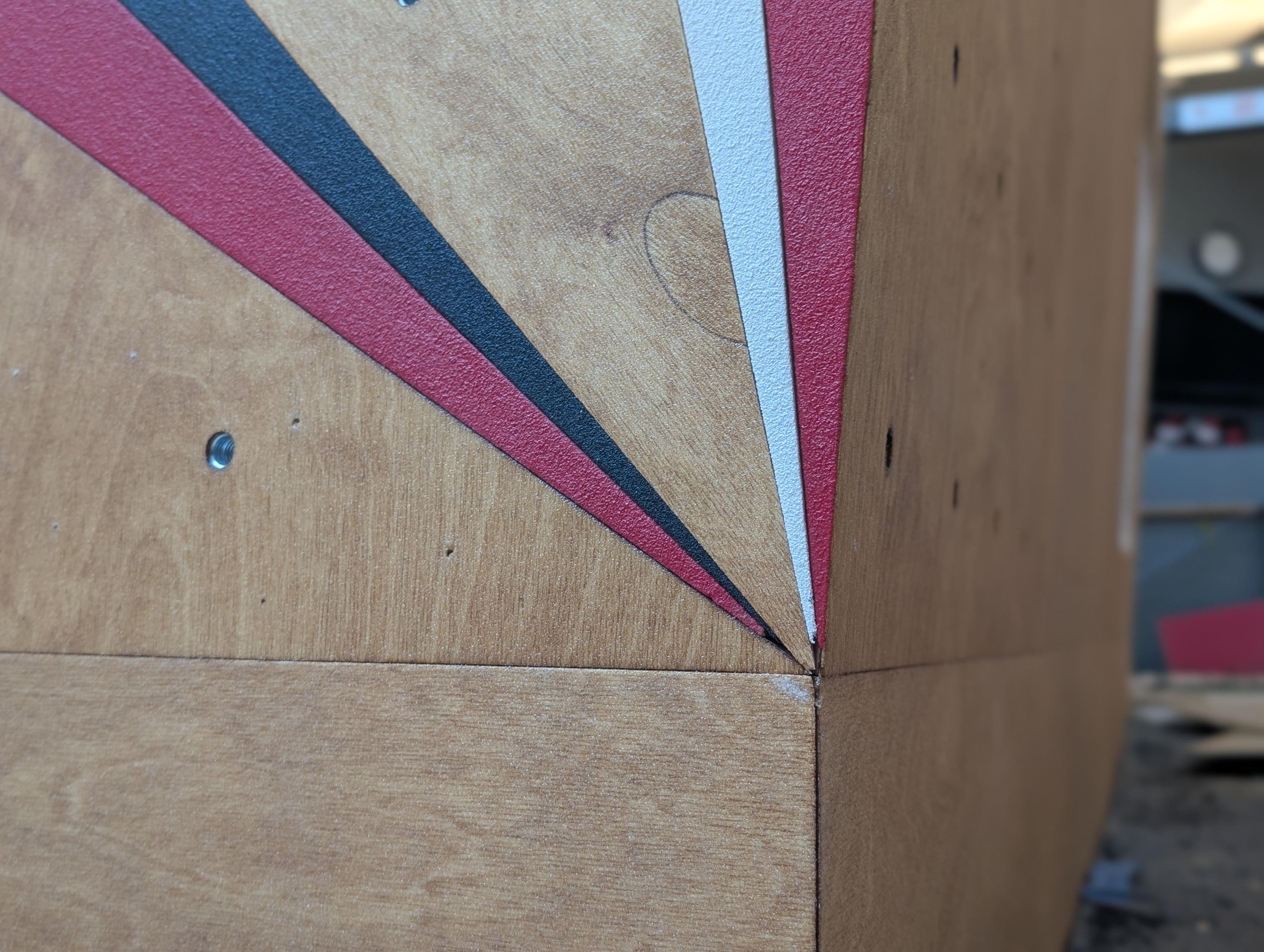 Wide Shot of Climbing Wall Renovation Progress